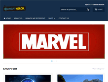 Tablet Screenshot of bombaymerch.com